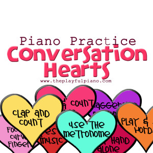 Piano Practice Conversation Hearts